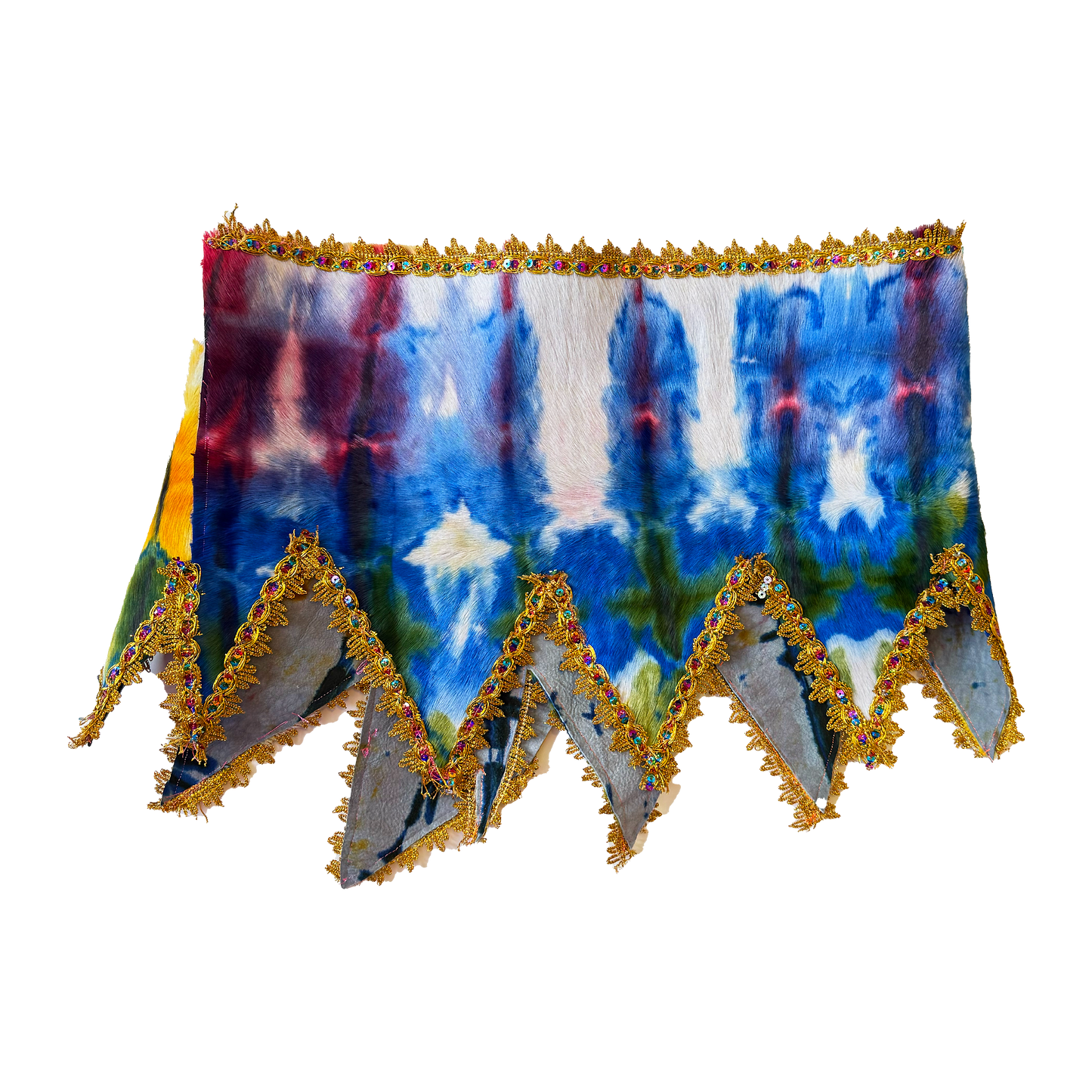 Rainbow Dyed Calf Crown Skirt/Top