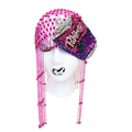 Raspberry Beaded Cap with Can Clip