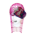 Raspberry Beaded Cap with Can Clip