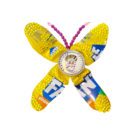 Pineapple Butterfly Crystal Can Clip
