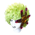 Lime Feather Cap with Can Clip