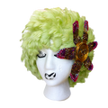 Lime Feather Cap with Can Clip