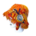 Orange Cream Feather Hat with Can Clip