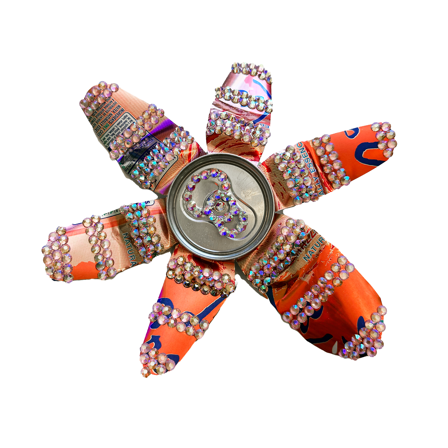 Peach Crystal Can Clip