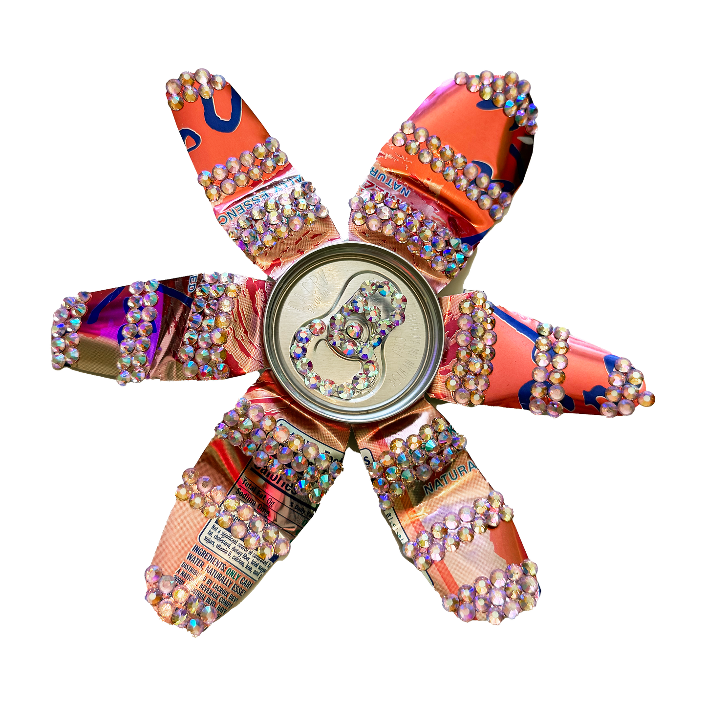Peach Crystal Can Clip