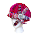 Hibiscus Feather Hat with Can Clip