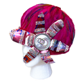 Hibiscus Feather Hat with Can Clip