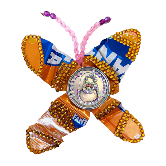 Honey Dipped Butterfly Crystal Can Clip