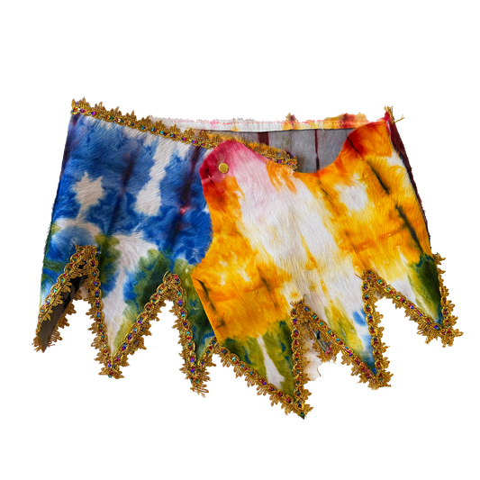 Rainbow Dyed Calf Crown Skirt/Top