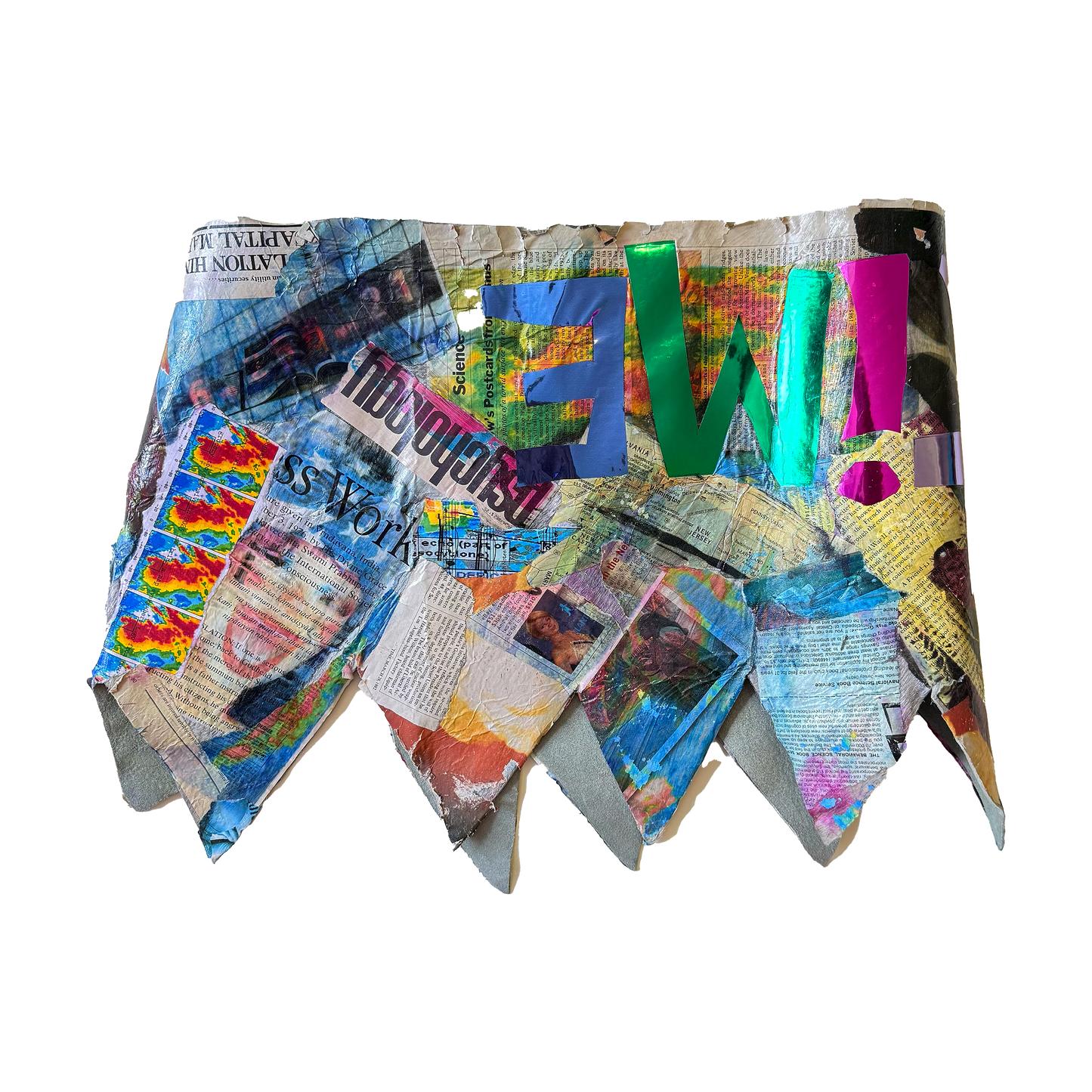 Metallic Time Collage Crown Skirt / Top